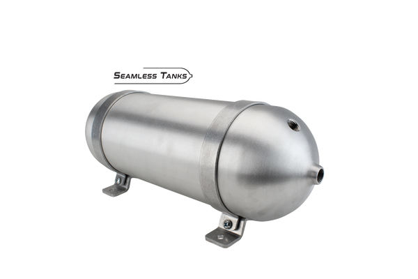 Universal Air Seamless Air Tank 5.563" x 12" (.89 Gal) (4) 3/8" + (1) 1/4" NPT Ports