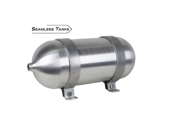 Universal Air Seamless Air Tank 4.5" x 12" (.598 Gal) (2) 1/4" NPT Ports