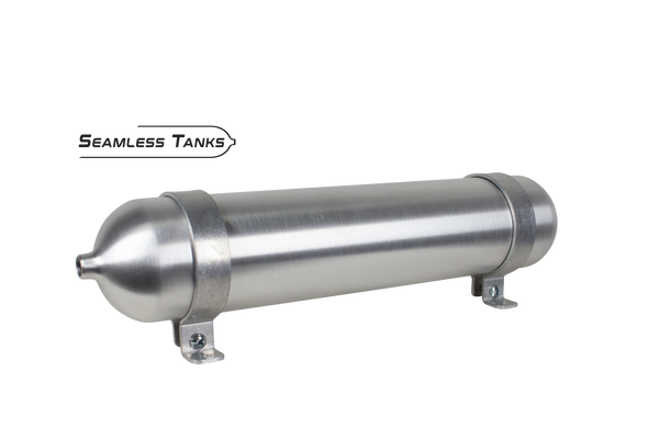 Universal Air Seamless Air Tank 3.5" x 18" (.58 Gal) (2) 1/4" NPT Ports