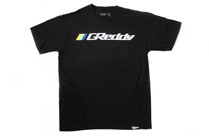 GReddy Classic 3-Stripe Logo T-Shirt - Medium - Black
