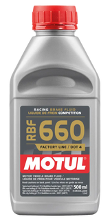 Motul 1/2L Brake Fluid RBF 660 - Racing DOT 4 (Single Bottle)