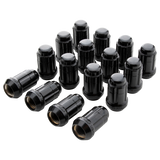 Gorilla Lug Nuts Dual Hex Key - 12mm x 1.50 Thread Size - Black Finish - Set of 16