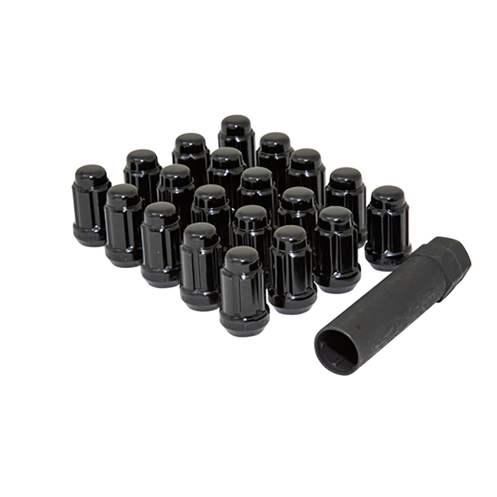 Gorilla Lug Nuts Dual Hex Key - 12mm x 1.50 Thread Size - Black Finish - Set of 20