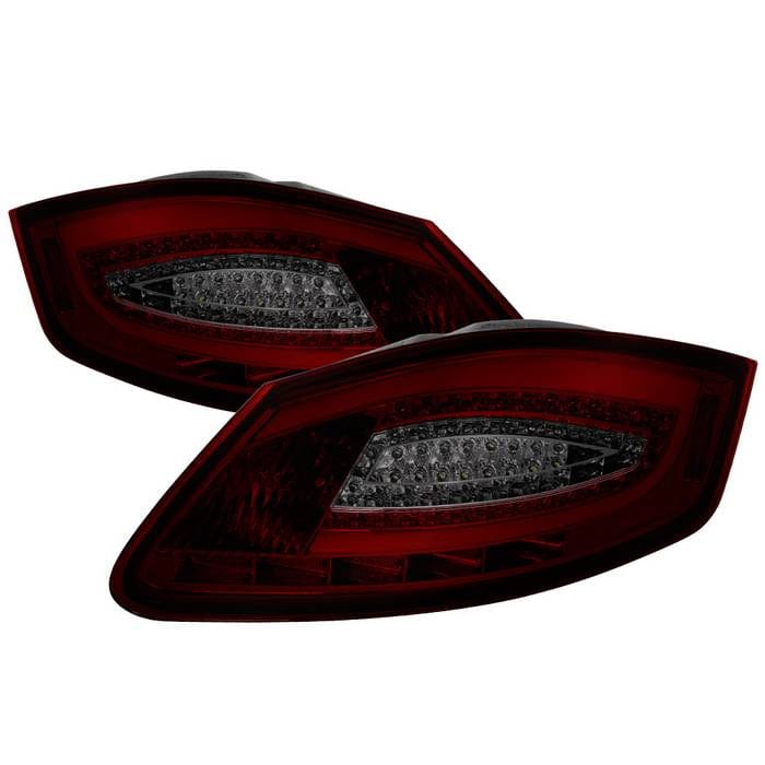 xTune 05-08 Porsche Boxster (987) LED Tail Lights - Red Smoke (ALT-ON-P98705-LED-RS)