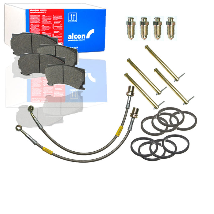 Alcon LC200 Braided Hose Kit - Rear