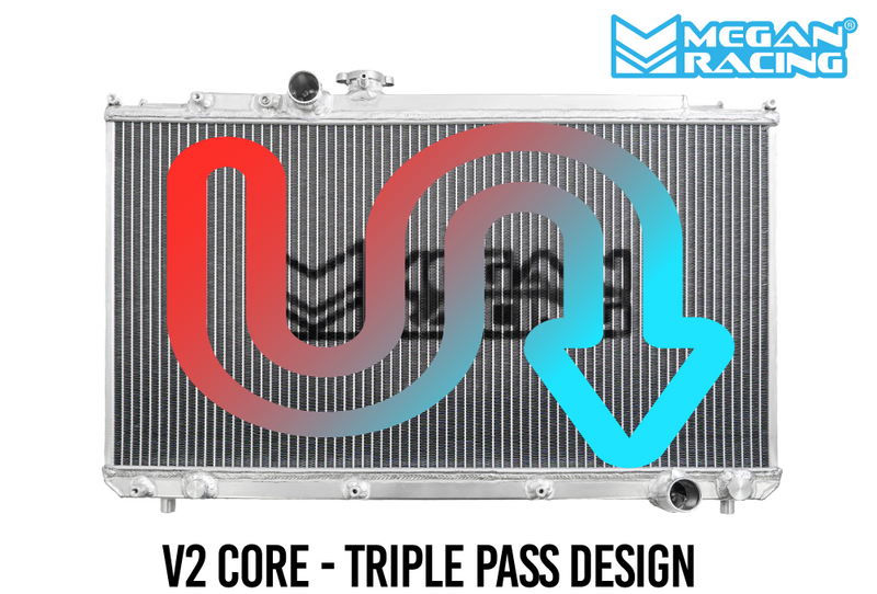 Megan Racing Lexus IS300 00-05 V2 Radiator (Triple Pass) - MR-RT-LI01-V2