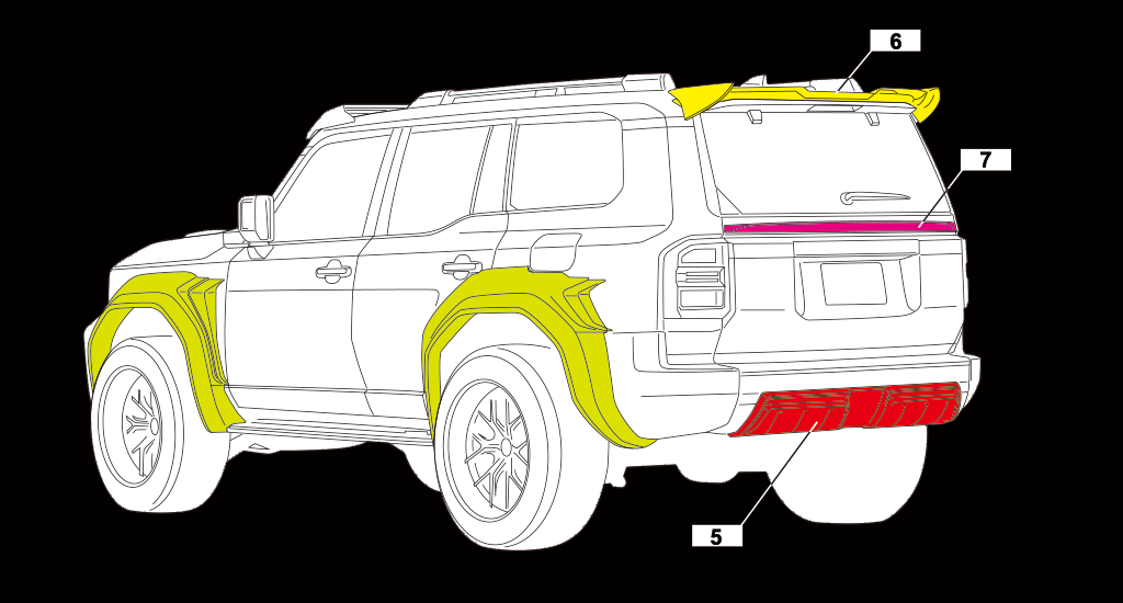 Aimgain Mudron GTX GT Wing Toyota Land Cruiser 24+