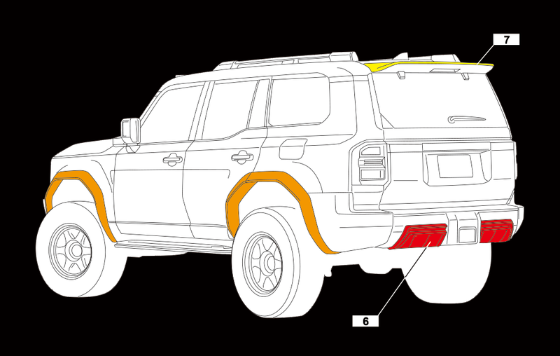 Aimgain Mudron Sport Rear Bumper Garnish Toyota Land Cruiser 24+