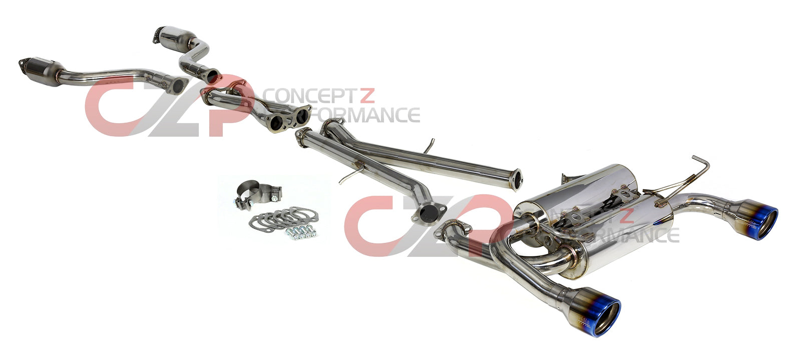 Invidia 07+ Infiniti G37 Coupe Gemini Rolled Titanium Tip Cat-back Exhaust