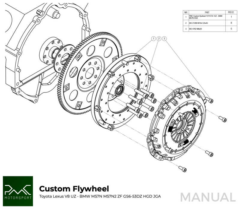 Spec 92-97 Toyota Land Cruiser (1FZ) Aluminum Flywheel