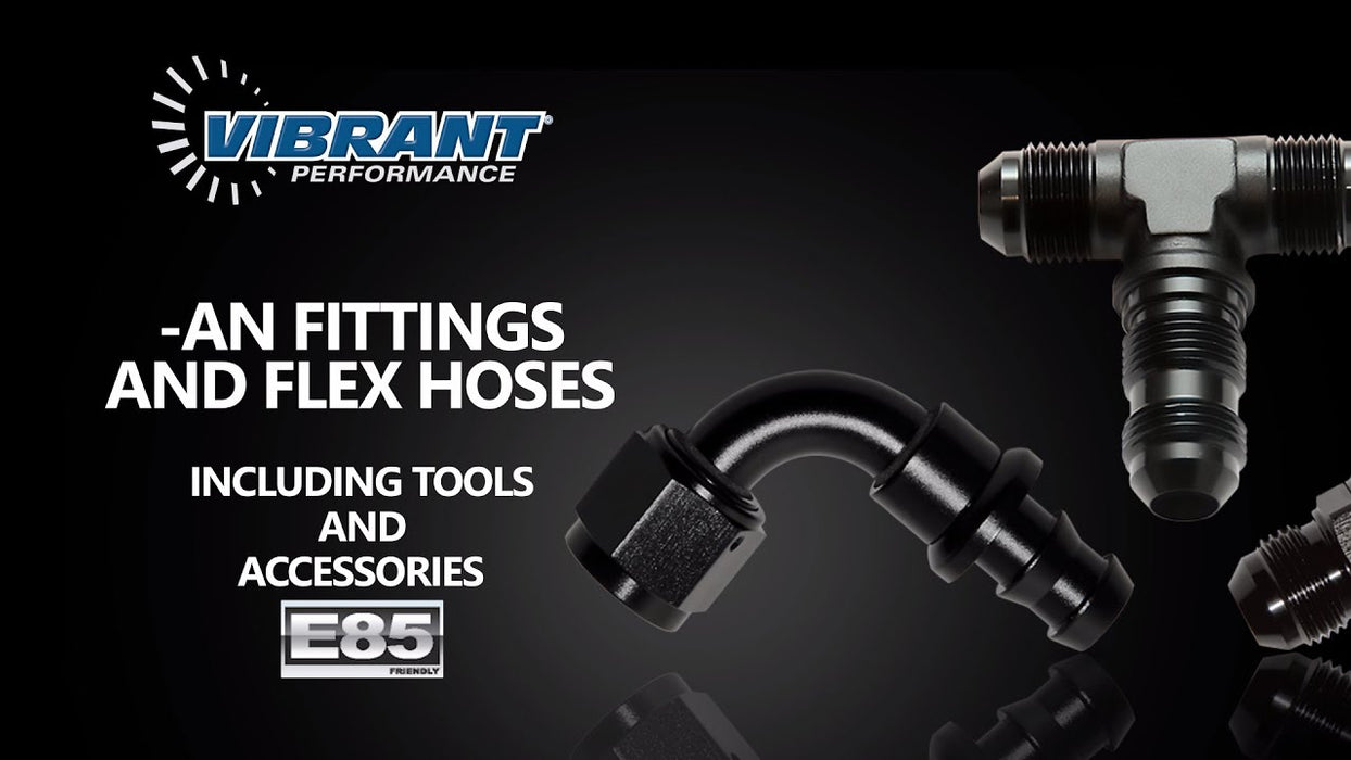 GReddy AN06 STRAIGHT ORB MALE BLACK/GOLD ANODIZED