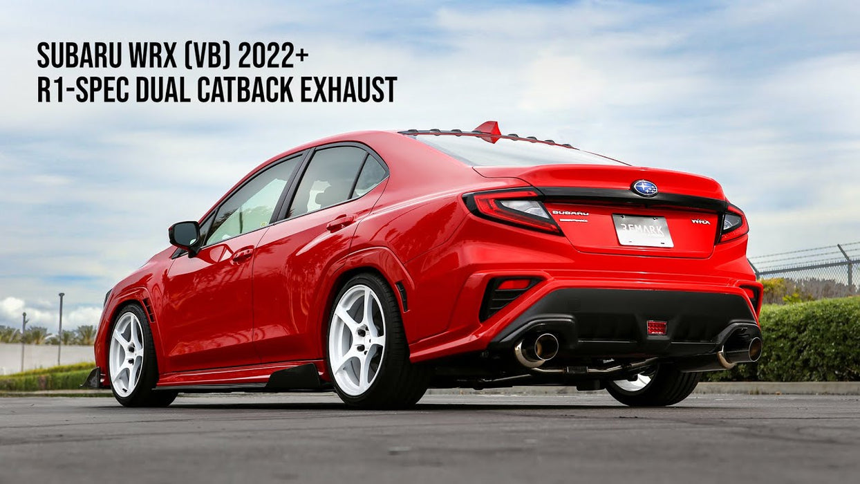 REMARK 2022+ Subaru WRX VB Catback Exhaust - Dual R1 Spec Stainless (Non-Resonated)