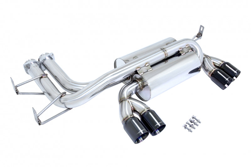 Megan Racing BMW E46 M3 2001-2006 - Supremo Exhaust Black Chrome Rolled Tips - MR-ABE-BE46M3OE-BC