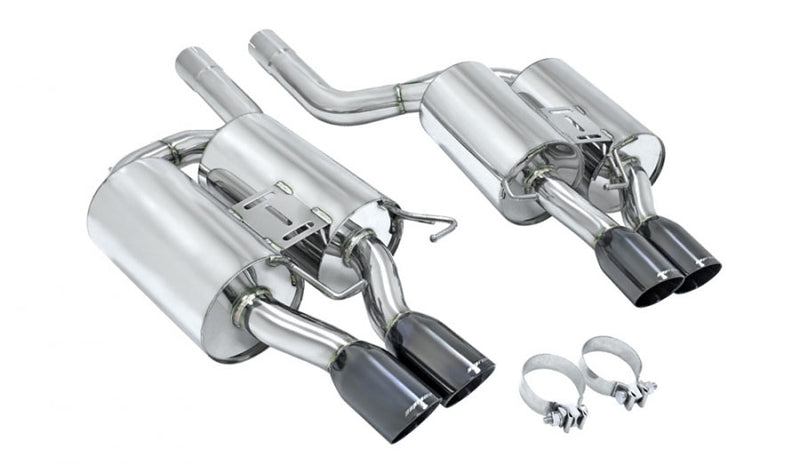 Megan Racing BMW E60 M5 '05-'10 Supremo Exhaust- Black Chrome Rolled Tips - MR-ABE-BE60M5-BC-R+L