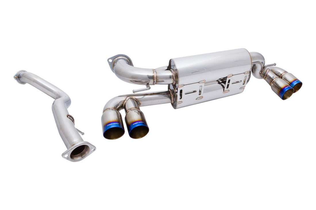 Megan Racing BMW E82 1M 11-12 - Supremo Exhaust System - Burnt Rolled Tips - MR-ABE-BE821M-VO+M