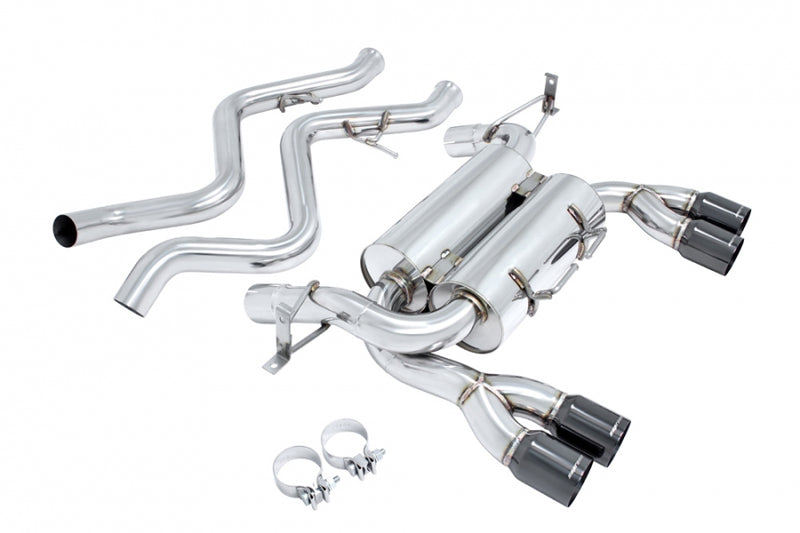Megan Racing Supremo Exhaust System for BMW E92 M3 08-13 - Black Chrome Rolled Tips - MR-ABE-BE92M3-BC