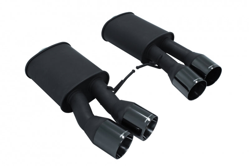 Megan Racing Supremo Exhaust System for BMW F06 M6 Gran Coupe 14-19 / F13 M6 Coupe 13-19 - Black Chrome Rolled Tips - MR-ABE-