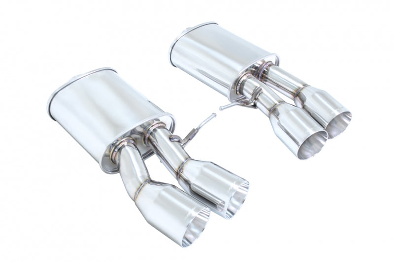 Megan Racing Supremo Exhaust System for BMW F06 M6 Gran Coupe 14-19 / F13 M6 Coupe 13-19 - Stainless Rolled Tips - MR-ABE-BF1