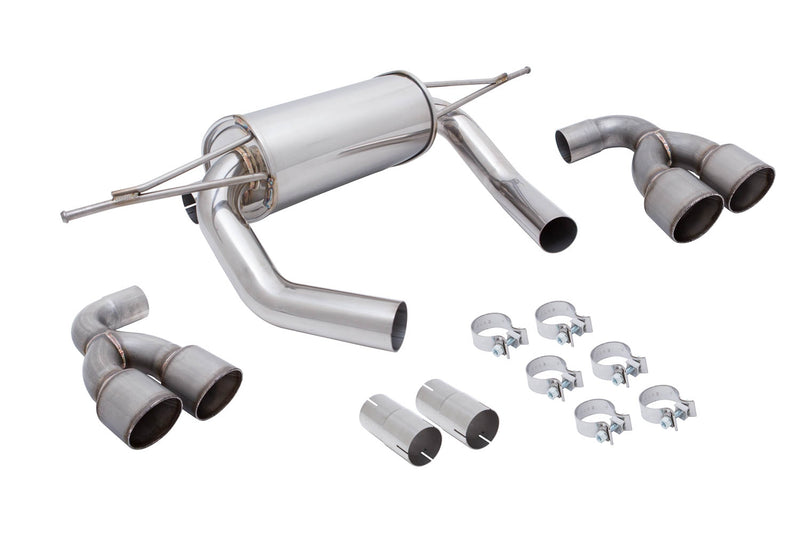 Megan Racing BMW M3 (F80) 15-19 / M4 (F82) 15-19 - Supremo Exhaust System - Raw Metal Tips - MR-ABE-BF82-RM