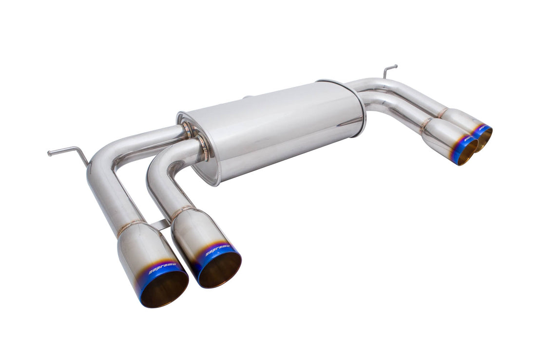 Megan Racing Supremo Exhaust System for BMW X5M 10-13 / X6M 10-14 (Excludes Regular X5) - Burnt Rolled Tips - MR-ABE-BX5M-VO