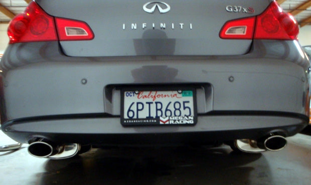 Megan Racing Infiniti G35 07-08 / G37 Sedan 09-13 - Stainless Rolled Tips - OE-RS - MR-CBS-IG094D-SRT-RR+RL+M