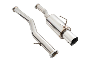 Infiniti G37 08-13 / Q60 14-15 (Coupe, RWD) Single Exit Exhaust System - Stainless Tip - LWT-CBS-N7Z-DS + LWT-XT-1610