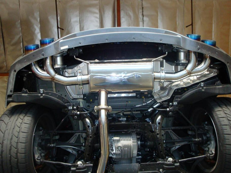 Megan Racing Nissan GTR R35 2009+ - Blue Titanium Tips - OE-RS - MR-CBS-NR35T-R+M