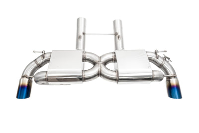 Toyota Supra 19+ OE Type Dual Exit Exhaust System W/ Burnt Blue Tips (3.0L 6-Cyl) - MR-CBS-TS20-OE-R-BT+M