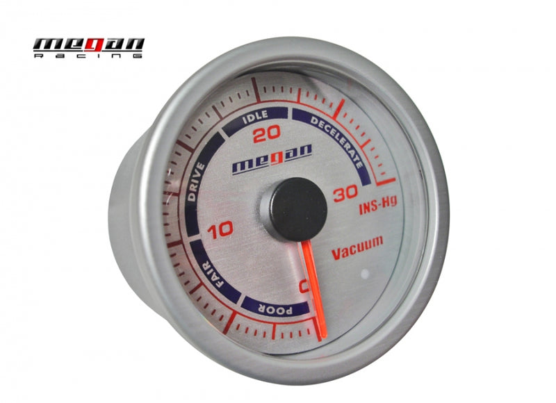 Megan Racing Vacuum Gauge Clear Face - MR-MG-VM