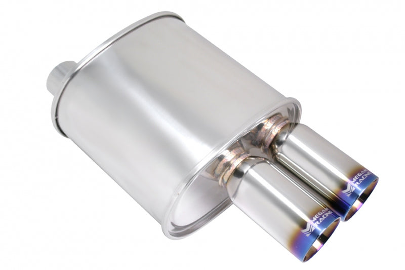 Megan Racing Universal Exhaust F-RT Dual Burnt Tip Muffler - MR-MU-FRT-2-VO