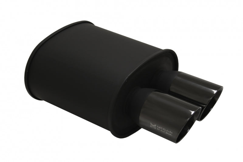 Megan Racing Universal Exhaust M-BC Muffler Dual Black Chrome Tips - MR-MU-MBC-2