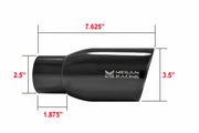 Megan Racing Universal Exhaust Black Chrome 2.5