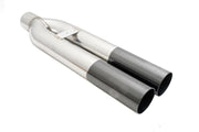 Megan Racing Universal Dual 3" VIP Exhaust Tip Blast Pipe Style (weld-on) - Straight Cut - Black Chrome Tip - MR-UT-D3-BC