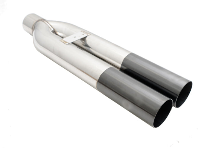 Megan Racing Universal Dual 3" VIP Exhaust Tip Blast Pipe Style (weld-on) - Straight Cut - Black Chrome Tip - MR-UT-D3-BC