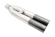 Megan Racing Universal Dual 3" VIP Exhaust Tip Blast Pipe Style (weld-on) - Straight Cut - Black Chrome Tip - MR-UT-D3-BC
