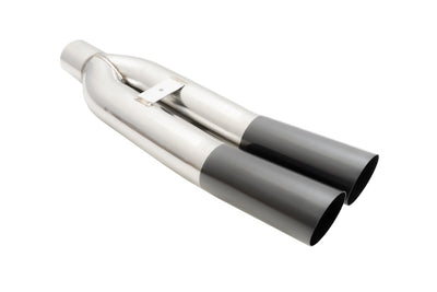 Universal Dual 3" VIP Exhaust Tip Blast Pipe Style (weld-on) - Angled Cut - Black Chrome Tip - MR-UT-D3BC-V2