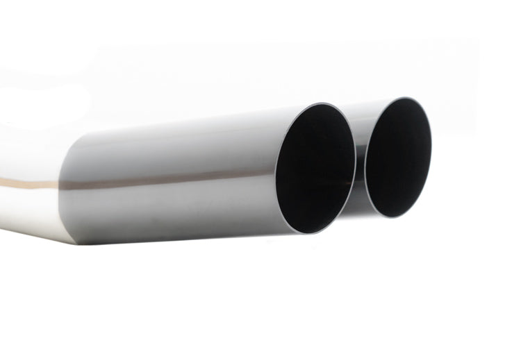 Megan Racing Universal Dual 3" VIP Exhaust Tip Blast Pipe Style (weld-on) - Angled Cut - Black Chrome Tip - MR-UT-D3BC-V2
