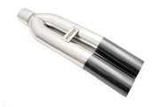 Megan Racing Universal Dual 3" VIP Exhaust Tip Blast Pipe Style (weld-on) - Angled Cut - Black Chrome Tip - MR-UT-D3BC-V2