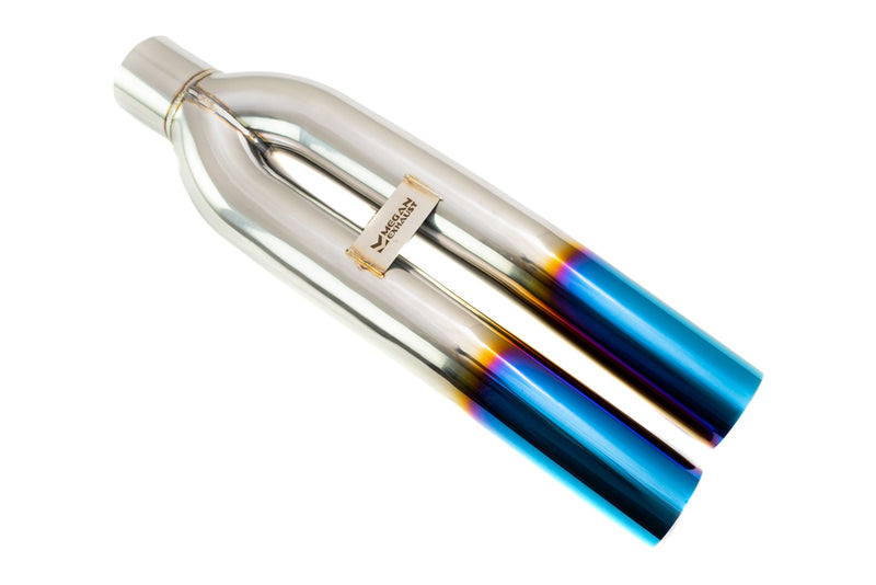 Megan Racing Universal 3" VIP Exhaust Tip Blast Pipe Style (weld-on) - Angled - Blue Tip - MR-UT-D3-BT-V2