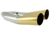 Megan Racing Universal 3" VIP Exhaust Tip Blast Pipe Style (weld-on) - Angled - Gold Tip - MR-UT-D3GD-V2