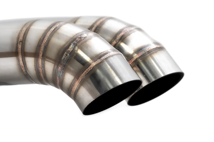 Megan Racing Universal Dual 3" VIP Exhaust Tip Blast Pipe Style (weld-on) - Turn Down - Stainless Tips - LW-UT-FD-D3