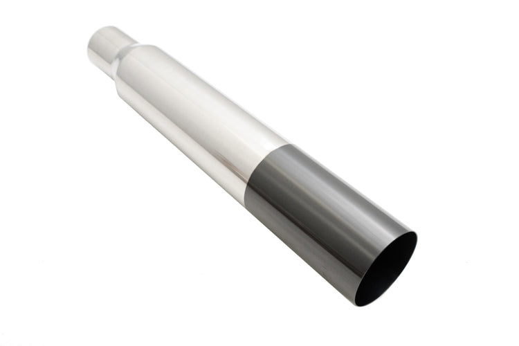 Megan Racing Universal 3" to 4" VIP Exhaust Tips Blast Pipes Style - Single - Straight - Black Chrome Tip - MR-UT-S4-BC