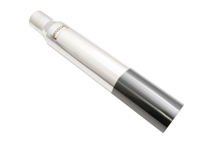 Megan Racing Universal 3" to 4" VIP Exhaust Tips Blast Pipes Style - Single - Straight - Black Chrome Tip - MR-UT-S4-BC