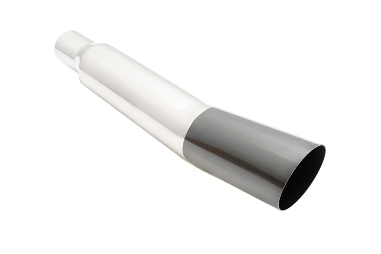 Megan Racing Universal 3" to 4" VIP Exhaust Tips Blast Pipes Style - Single - Angled - Black Chrome Tip - MR-UT-S4-BC-V2