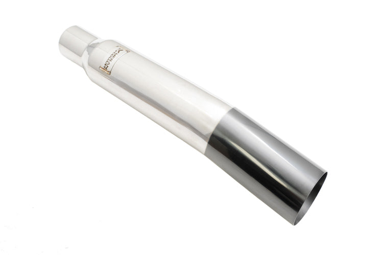 Megan Racing Universal 3" to 4" VIP Exhaust Tips Blast Pipes Style - Single - Angled - Black Chrome Tip - MR-UT-S4-BC-V2