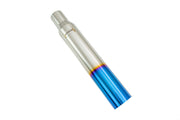 Megan Racing Universal 3" to 4" VIP Exhaust Tips Blast Pipes Style - Single - Straight - Blue Tip - MR-UT-S4-BT