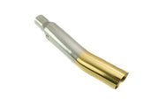 Megan Racing Universal 3" to 4" VIP Exhaust Tips Blast Pipes Style - Single - Angled - Gold Tip - MR-UT-S4GD-V2