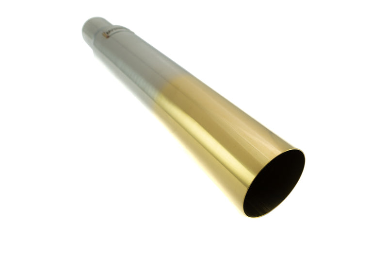 Megan Racing Universal 3" to 4" VIP Exhaust Tips Blast Pipes Style - Single - Straight - Gold Tip - MR-UT-S4GD