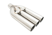 Megan Racing Universal Triple 3" VIP Exhaust Tip Blast Pipe Style (weld-on) - Straight Cut - Stainless Tips - MR-UT-TR3