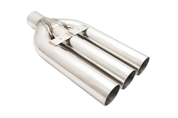 Megan Racing Universal Triple 3" VIP Exhaust Tip Blast Pipe Style (weld-on) - Straight Cut - Stainless Tips - MR-UT-TR3